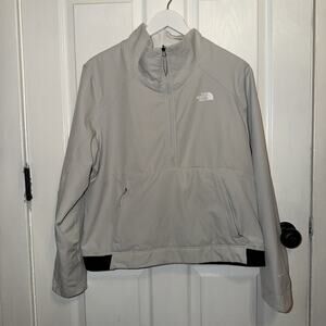 The North Face Shelbe Raschel Reversible Pullover Jacket in Grey White XL Womens